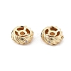 Brass Micro Pave Clear Cubic Zirconia Spacer Beads LS-KK-K371-31G-1