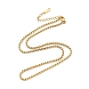 304 Stainless Steel Box Chain Necklace for Men Women NJEW-A008-05G-1