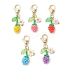 Sunflower Bud Acrylic Glass Seed Beaded Pendant Decorations HJEW-MZ00229-1