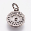 Brass Micro Pave Cubic Zirconia Charms ZIRC-F083-016B-RS-2