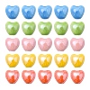 25Pcs 5 Colors Glazed Porcelain Beads PORC-YW0001-02-1