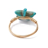 Synthetic Turquoise Finger Rings RJEW-JR00878-01-4
