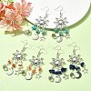 3 Pairs 3 Style Natural Mixed Gemstone Chips Chandelier Earrings EJEW-TA00337-2