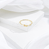 1Pc Letter Brass Rhinestone Open Cuff Rings for Women AJEW-LP0004-47W-G-3