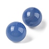 Natural Blue Agate No Hole Sphere Beads G-K353-04D-30-2