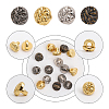 CHGCRAFT 120Pcs 4 Colors Mini Alloy Shank Buttons FIND-CA0007-48-4