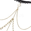 201 Stainless Steel & Brass Layered Star Sun Moon Tassel Thigh Leg Chains AJEW-AN00657-3
