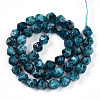 Dyed Natural Sesame Jasper Beads Strands G-T139-8mm-47H-2