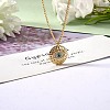 6Pcs Brass Micro Pave Clear Cubic Zirconia Pendants ZIRC-SZ0001-74-6