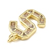 Brass Micro Pave Cubic Zirconia Pendants KK-V014-01G-19-2
