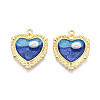 Rack Plating Alloy Enamel Pendants ENAM-N066-13KCG-1