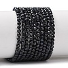 Natural Black Sapphire Beads Strands G-P625-3mm-01-2