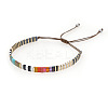 Bohemian Style Minimalist Tila Beaded Adjustable Braided Bracelets for Women RX8428-1