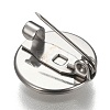Tarnish Resistant 304 Stainless Steel Brooch Findings X-STAS-F191-04P-12mm-2