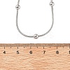 304 Stainless Steel Ball Round Snake Chain Necklaces NJEW-B131-02P-5
