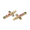Rack Plating Eco-Friendly Brass Micro Pave Cubic Zirconia Pendants X-KK-A177-05G-3