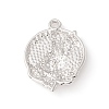 Alloy Micro Pave Cubic Zirconia Pendants PALLOY-F282-13P-2