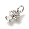 Brass Micro Pave Cubic Zirconia Charms KK-M295-21P-2