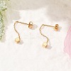 Brass Tassel Stud Earrings LS-EJEW-D321-01G-3