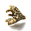 Brass Micro Pave Black Cubic Zirconia Beads KK-V011-26G-2