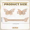 20Pcs Butterfly Paper Napkin Rings AJEW-LP0002-52-2