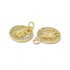 Real 18K Gold Plated Brass Micro Pave Clear Cubic Zirconia Pendants KK-E068-VB409-6-3
