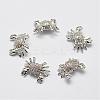 Brass Micro Pave Grade AAA Cubic Zirconia Beads ZIRC-P026-06P-NR-2
