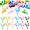 20Pcs UV Plating Opaque Acrylic European Beads OACR-TADJ0001-16Y-1