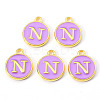 Golden Plated Alloy Enamel Charms ENAM-S118-10N-2