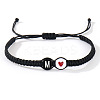 304 Stainless Steel Alphabet Beads Braided Bead Bracelets RY3090-39-1