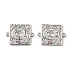 Brass Micro Pave Colorful Cubic Zirconia Hollow Connector Charms KK-K351-58B-P-1