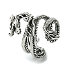Dragon Alloy Wrap Open Cuff Rings RJEW-K275-21AS-1
