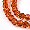 Baking Paint Transparent Glass Beads Strands DGLA-A035-T4mm-A04-4