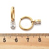 Ion Plating(IP) 304 Stainless Steel Micro Pave Cubic Zirconia Hoop Earrings STAS-R004-07G-02-5