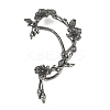 316 Surgical Stainless Flower Cuff Earrings EJEW-C160-05A-2