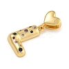 Brass Micro Pave Colorful Cubic Zirconia Pendants KK-P281-01G-L-2