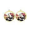 Golden Plated Alloy Enamel Pendants ENAM-Z017-08G-03-1