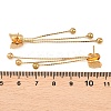 Butterfly 304 Stainless Tassel Steel Stud Earrings EJEW-H175-05G-5