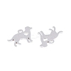 Non-Tarnish 304 Stainless Steel Puppy Silhouette Charms LS-STAS-Q201-T086-2