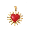304 Stainless Steel Enamel Pendants STAS-Z158-01G-02-1