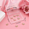 Brass Clear Cubic Zirconia Connector Charms KK-BBC0002-18-7