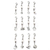 12Pcs 12 Style Alloy Pendant Decorations HJEW-JM02201-1