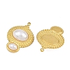 304 Stainless Steel & ABS Plastic Imitation Pearl Pendants STAS-Z166-15G-2
