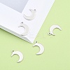 Tarnish Resistant Crescent Moon Stainless Steel Charms Pendants STAS-Q168-06-6