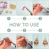 DIY Filigree Dangle Earring Making Kit DIY-UN0003-34-3