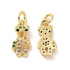 Brass Micro Pave Colorful Cubic Zirconia Charms KK-E068-VF122-1