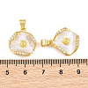 Brass Micro Clear Cubic Zirconia Peg Bails Pin Pendants KK-CBA6A75-52A-G-3