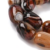 Natural Banded Agate/Striped Agate(Dyed & Heated) Beads Strands G-H324-01D-3