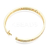 Cubic Zirconia Horse Eye Hinged Bangle BJEW-G651-07G-04-4