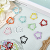 20Pcs 10 Colors Zinc Alloy Baking Paint Bell Shape Keychain Clasps FIND-SC0017-44-3